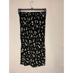 Old Navy skirt SZ M/Tall black floral dark cottagrcore